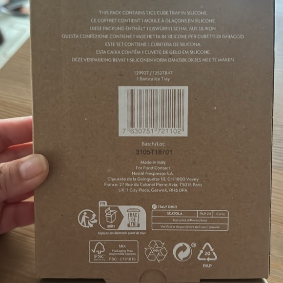 NIB* Nespresso - Silicone Barista Ice Cube Tray Designed by Frederico Peri - Picture 4 of 5